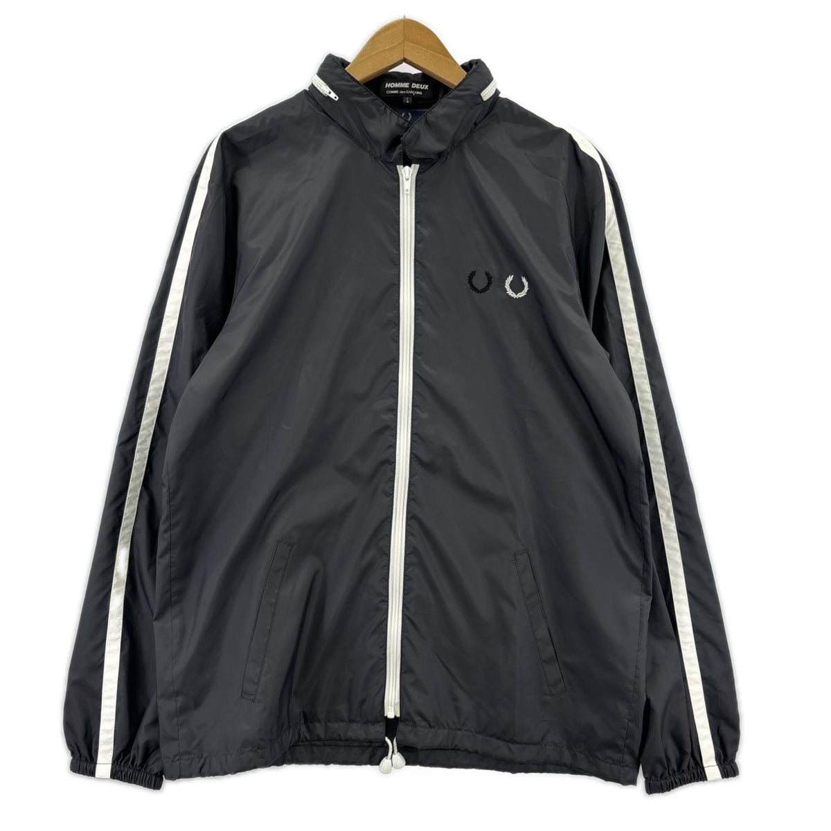 ジャケット HOMME DEUX×FRED PERRY 17SS ナイロンジャケット L ブラック