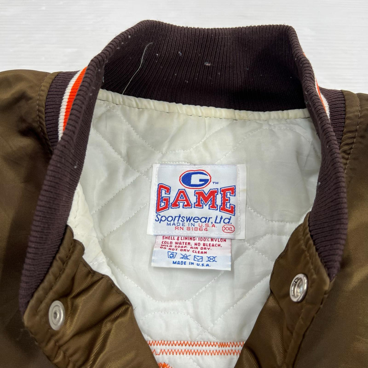 ブルゾン GAME sportswear スタジャン BRW XXL ブラウン