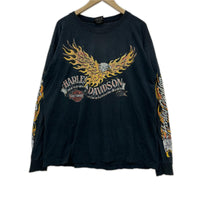 長袖Tシャツ 90’s GREAT LAKES Eagle Flame XL ブラック