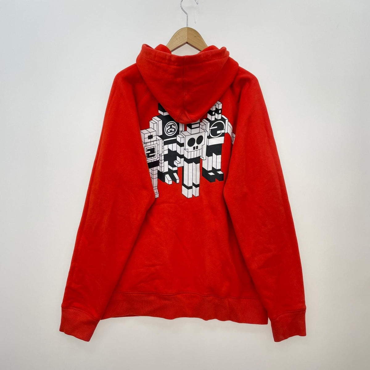 パーカー Robot Graphic Zip Up Hoodie XL オレンジ