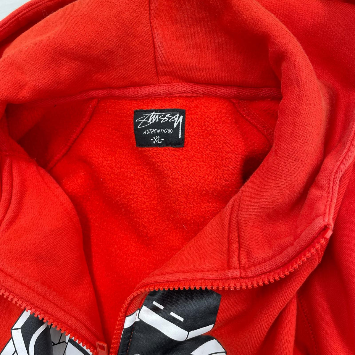 パーカー Robot Graphic Zip Up Hoodie XL オレンジ