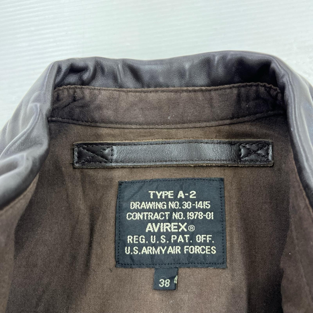 ブルゾン A-2 ホースハイド 611118 アヴィレックス-38 38 ブラウン