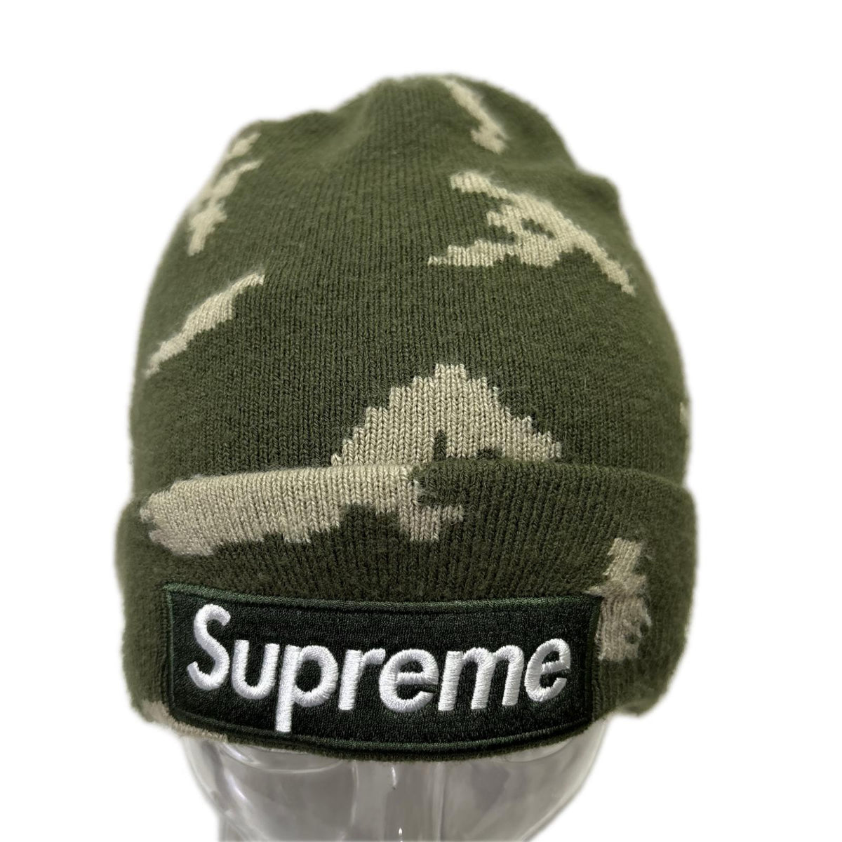 ニットキャップ Box Logo Beenie Olive Russian フリー カーキ