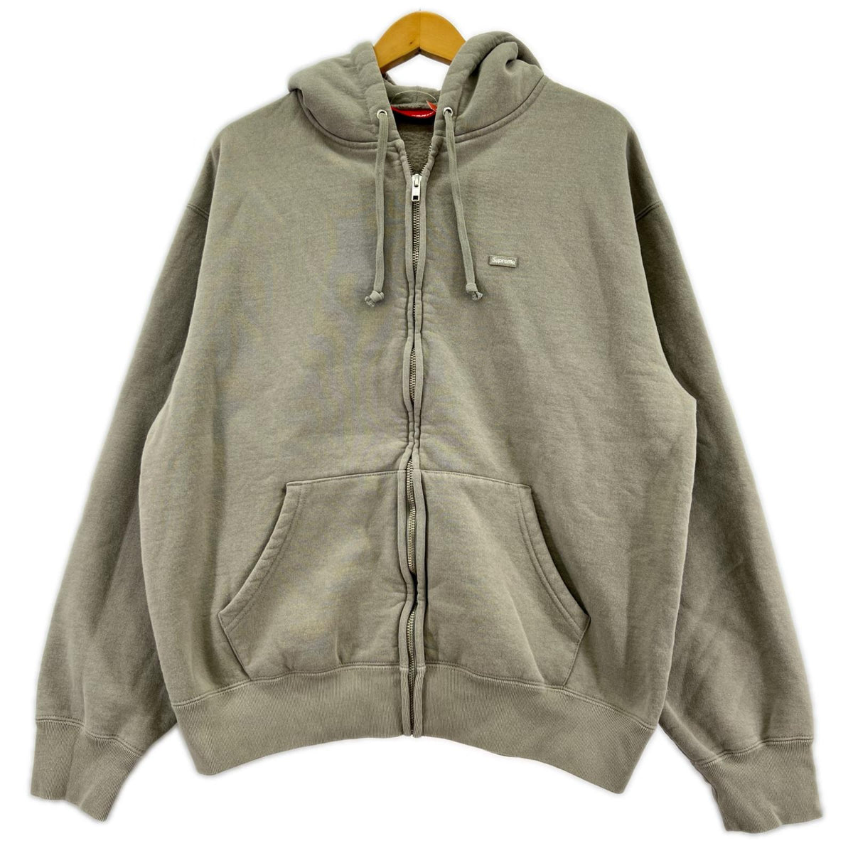 パーカー 26FW Supreme SmallBox ZipUp Hooded Sweatshirt "Grey" S ベージュ