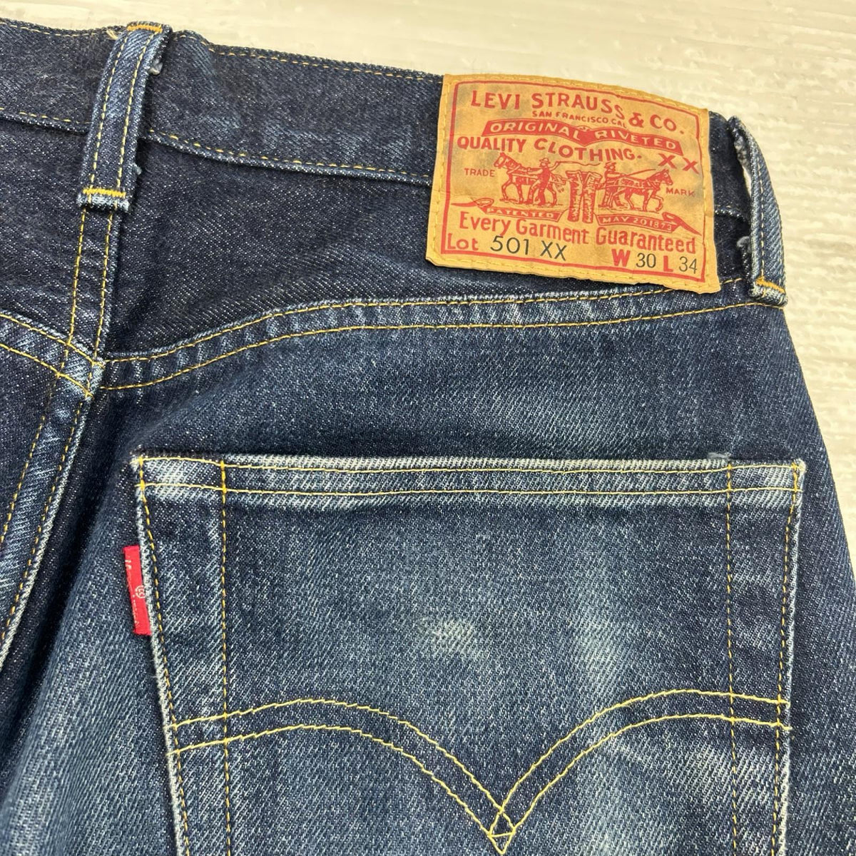 デニムパンツ 50155-0079 501XX 1955model BIG-E 赤耳 30 ネイビー