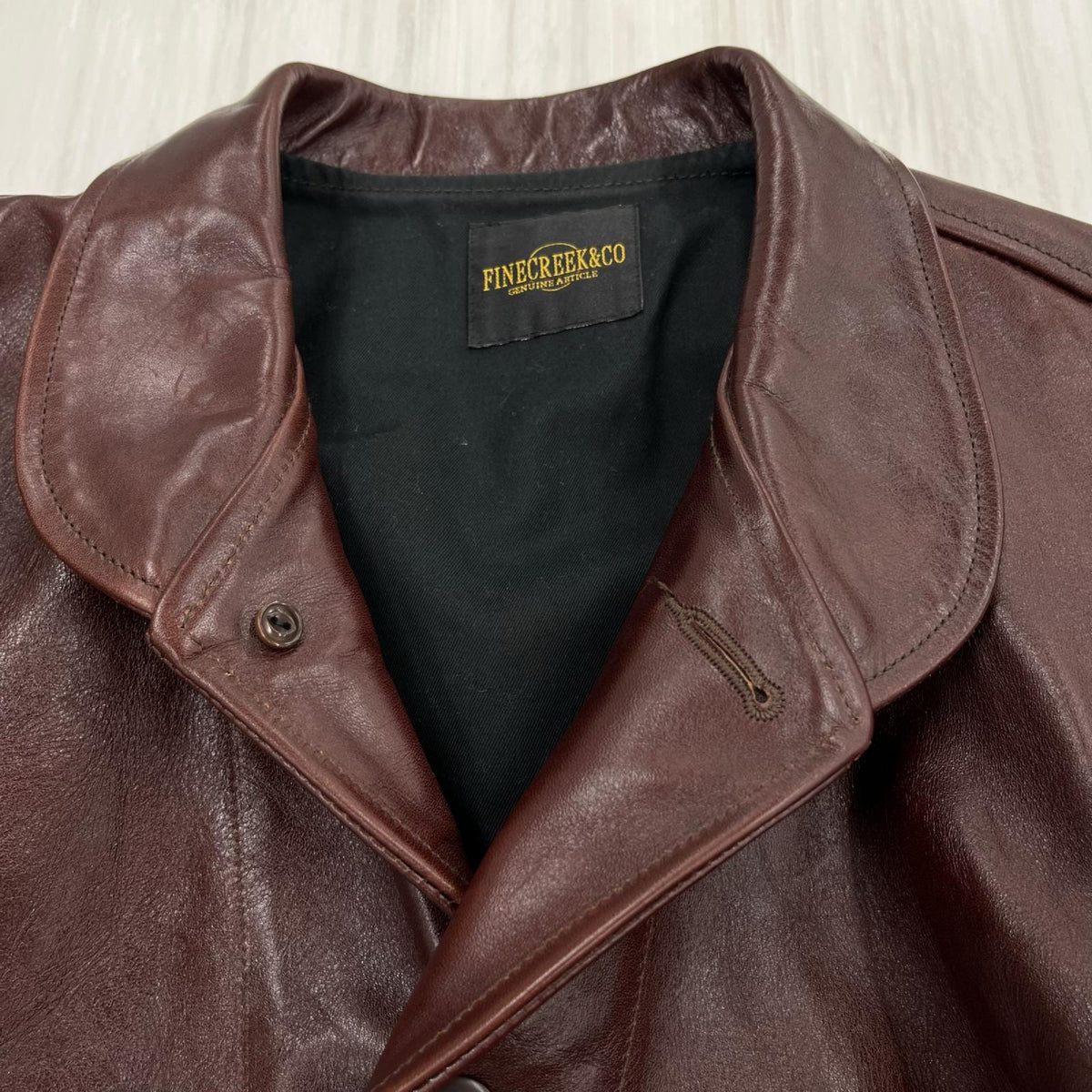 レザージャケット FINE CREEK & CO HORSEHIDE Ale Jacket 42 ブラウン