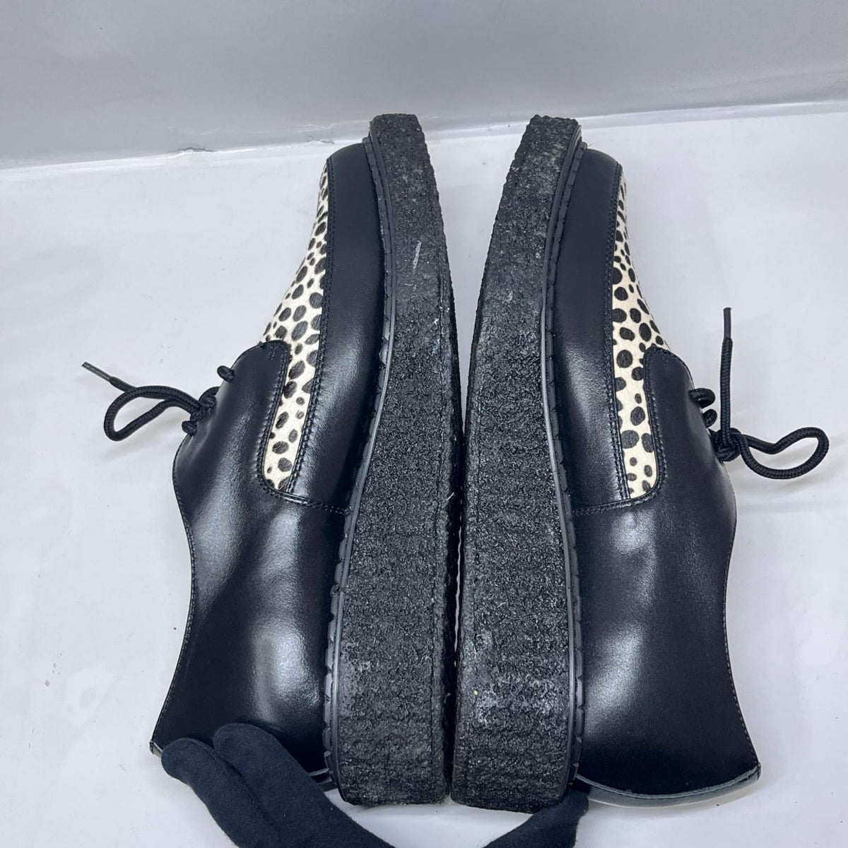 シューズ BLACK×LEOPARD 26cm