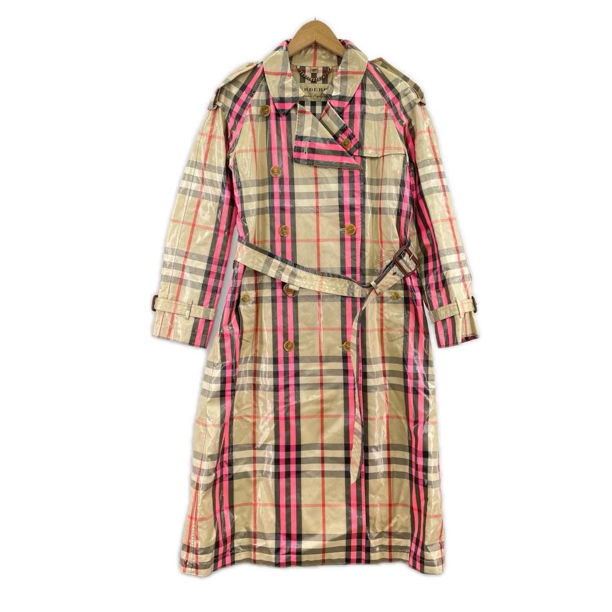 その他アウター BURBERY チェックラバーコート (UK6)
