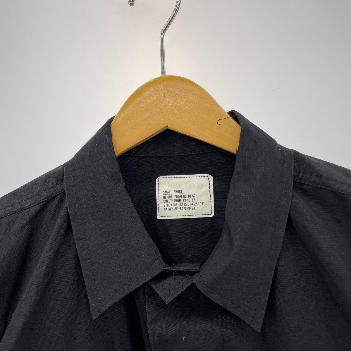 ジャケット US.ARMY 97年会計 BDU JACKET 黒 (S-S) S ブラック
