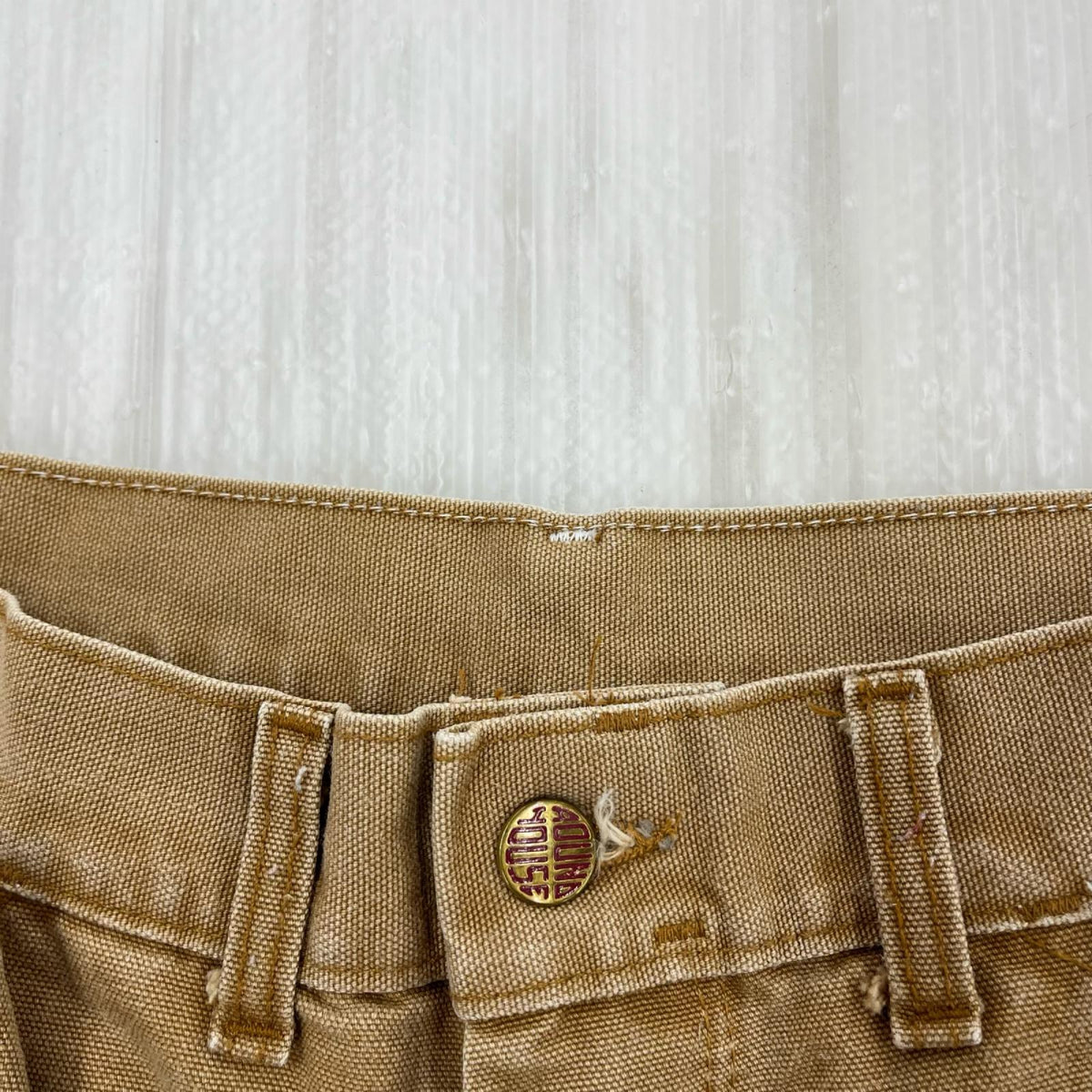 パンツ ROUND HOUSE ダブルニー ワークパンツ LOT2202 茶 (36×32) ブラウン