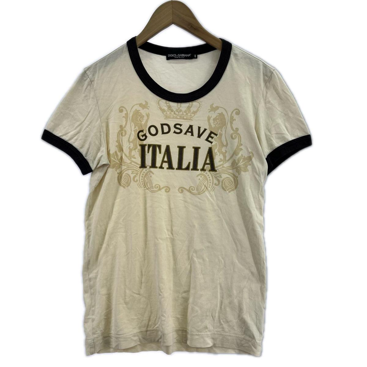 半袖Tシャツ リンガー GODSAVE ITALIA TEE (44) 44 ベージュ