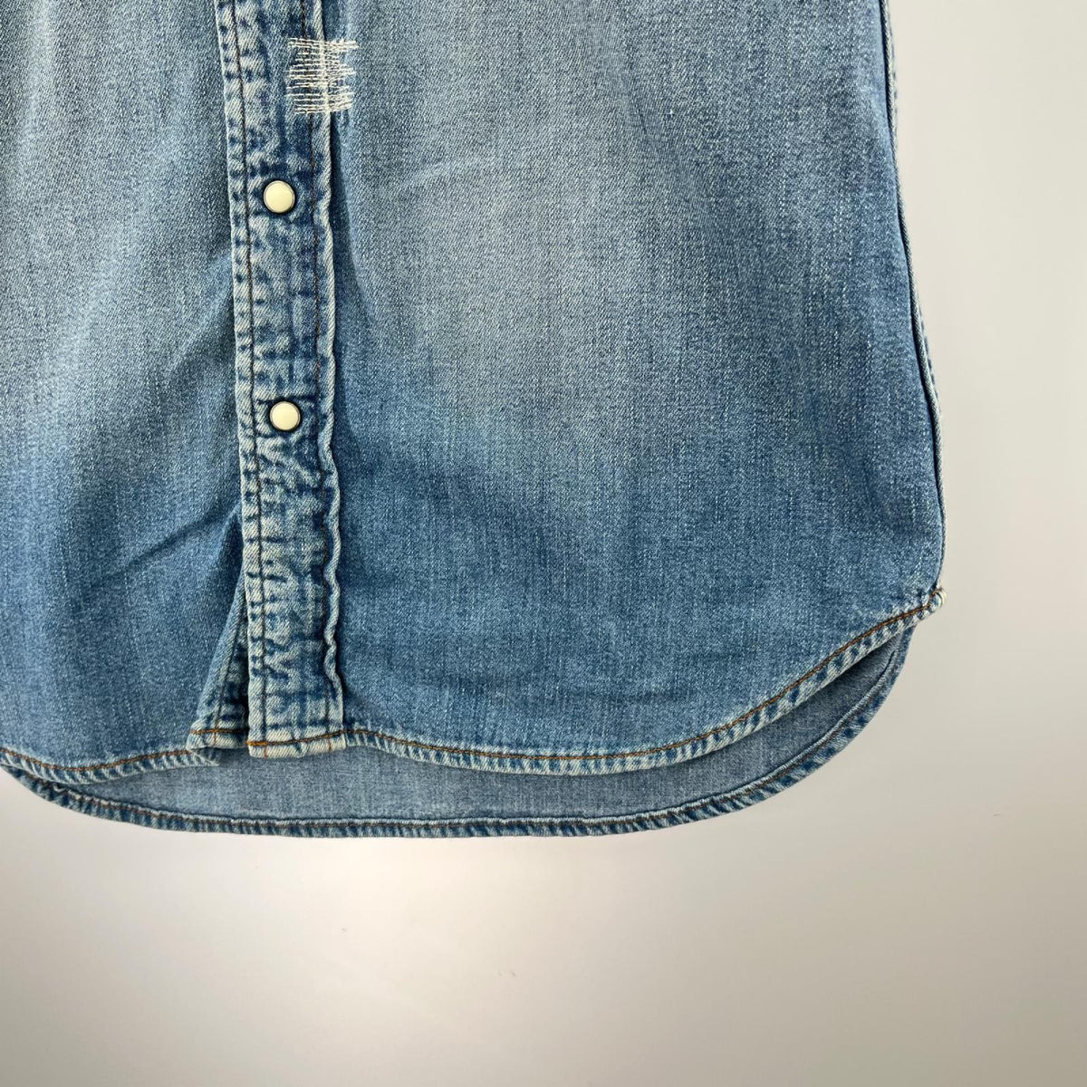長袖シャツ BLUE BLUE デニムウエスタンシャツ ターコイズ コンチョ (2) 2 ブルー