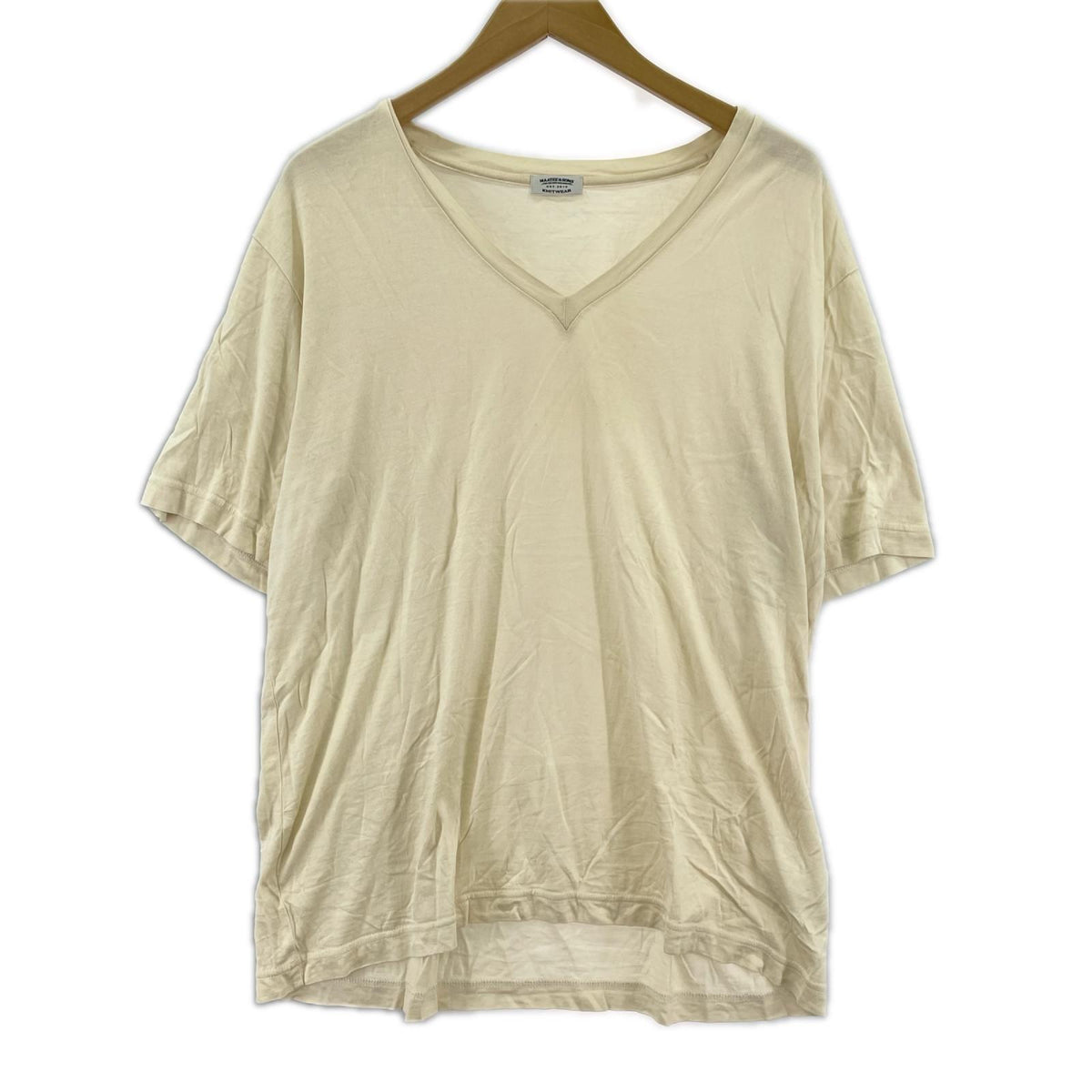 半袖Tシャツ 柿乃葉別注 V Neck Silk Tee ベージュ (3) 3 ベージュ