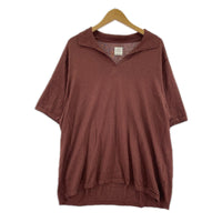 半袖Tシャツ BISOWN SILK COTTON SKIPPER KNIT / MAROON ブラウン