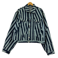 デニムジャケット Dazzle Stripe Trucker Denim Jacket-M M ブルー