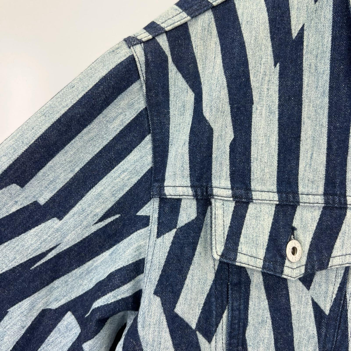 デニムジャケット Dazzle Stripe Trucker Denim Jacket-M M ブルー