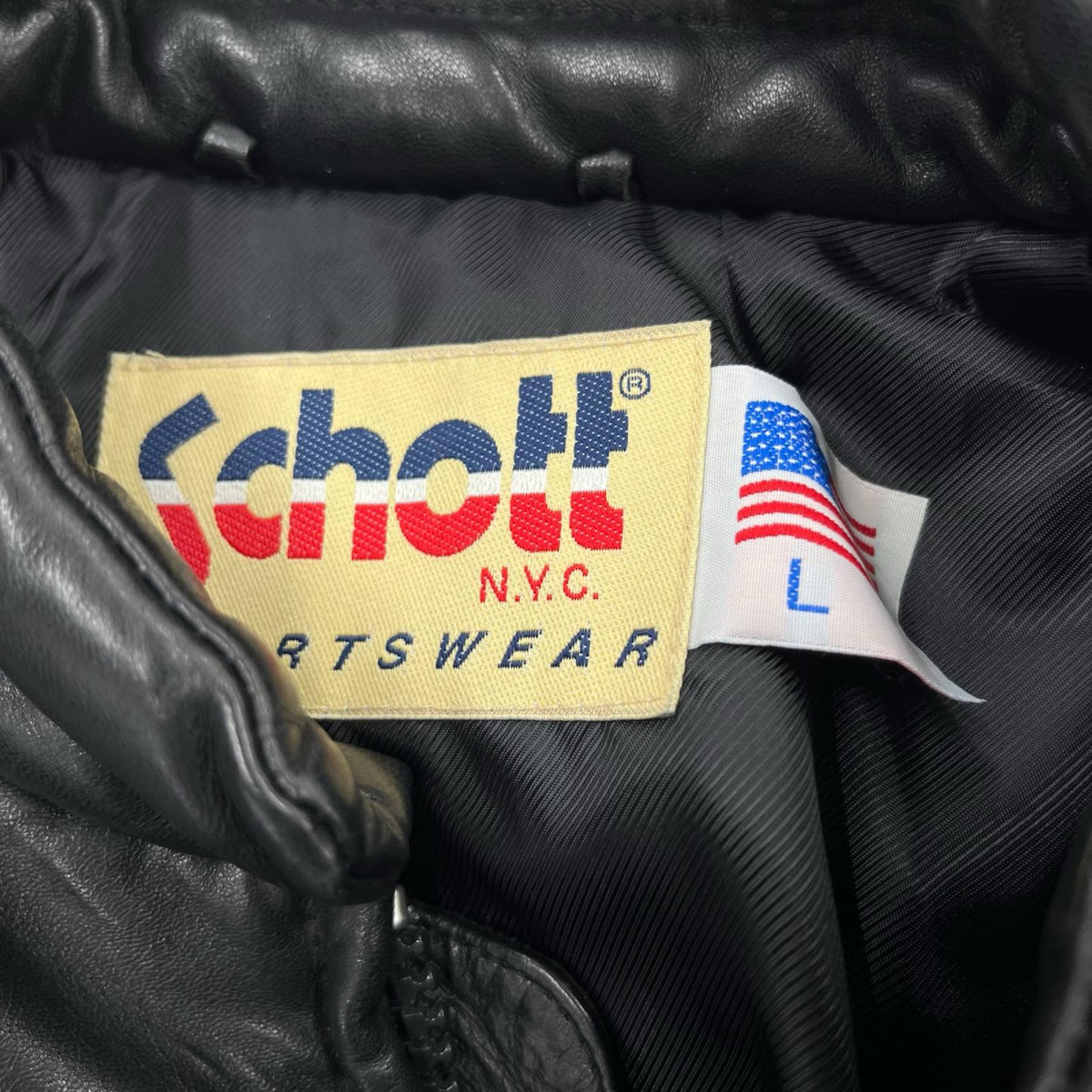 ダウンジャケット Leather Down Jacket 黒 L L ブラック
