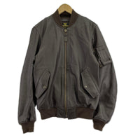 ジャケット SHEEP LEATHER MA-1 茶 L L ブラウン