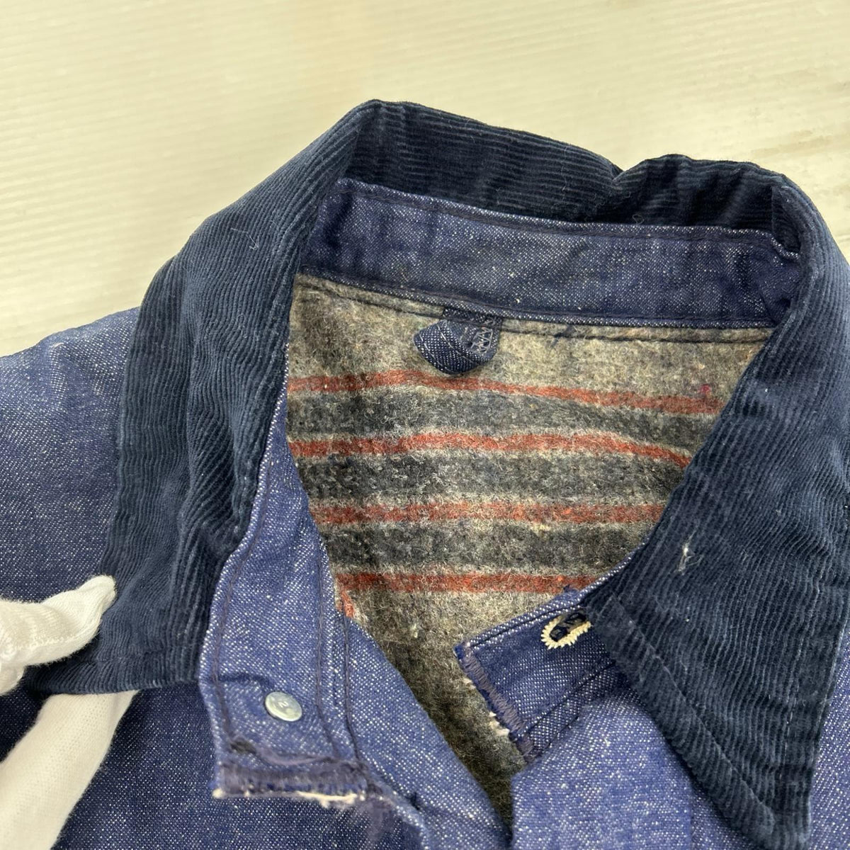 デニムジャケット 70s Wrangler BlueBell ブランケット カバーオール 36 36 ネイビー