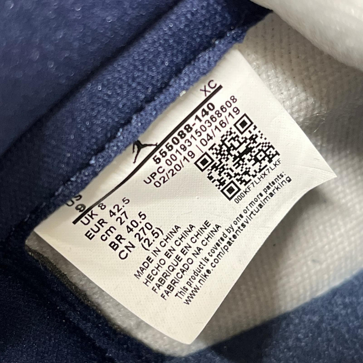 スニーカー Air Jordan1 Retro High OG Obsidian 555088-140 27cm 27cm (US9 UK8 1/2 EU44)