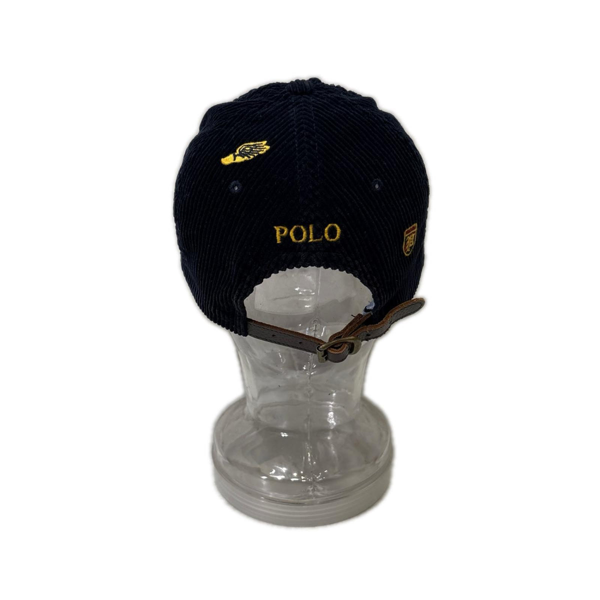 キャップ embroidered corduroy ball cap ネイビー