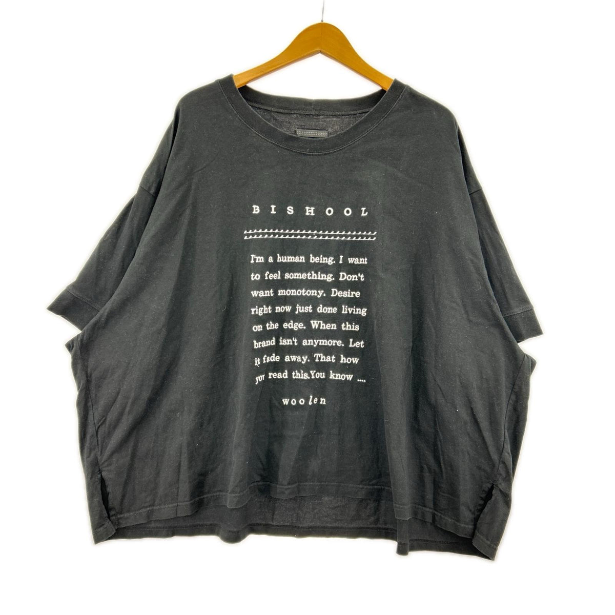 半袖Tシャツ BISHOOL 黒 フリー ブラック