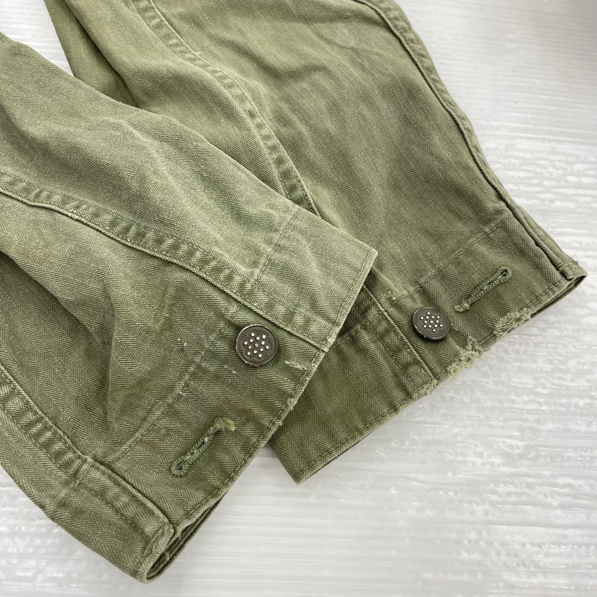 オーバーオール U.S.ARMY 50s 13スターボタン HBT オールインワン (S) カーキ