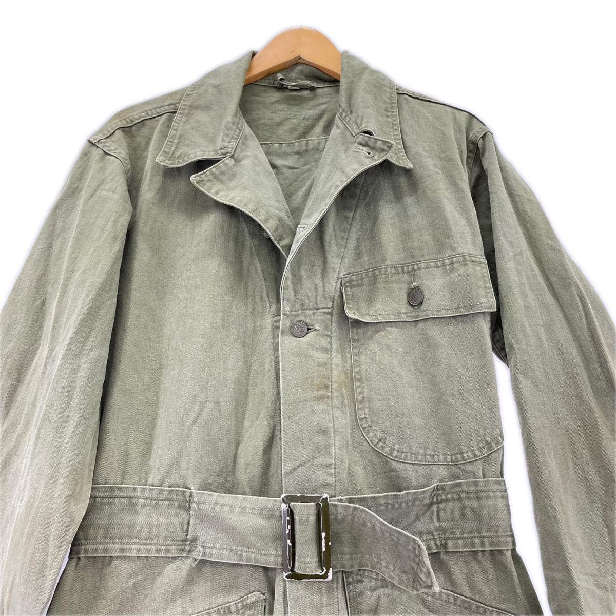 オーバーオール U.S.ARMY 50s 13スターボタン HBT オールインワン (S) カーキ