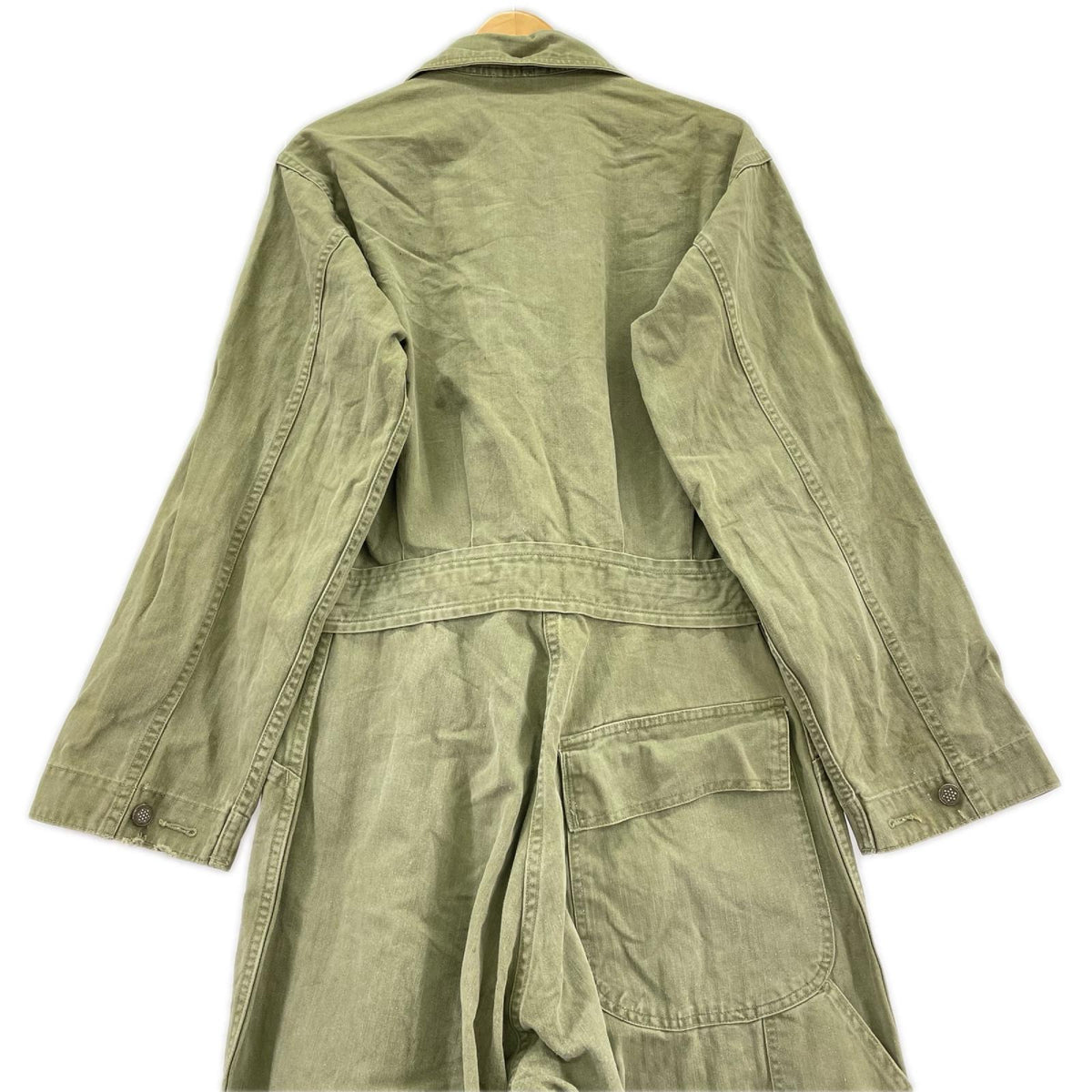 オーバーオール U.S.ARMY 50s 13スターボタン HBT オールインワン (S) カーキ