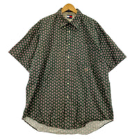 半袖シャツ 90s 総柄SSshirt L GRN L