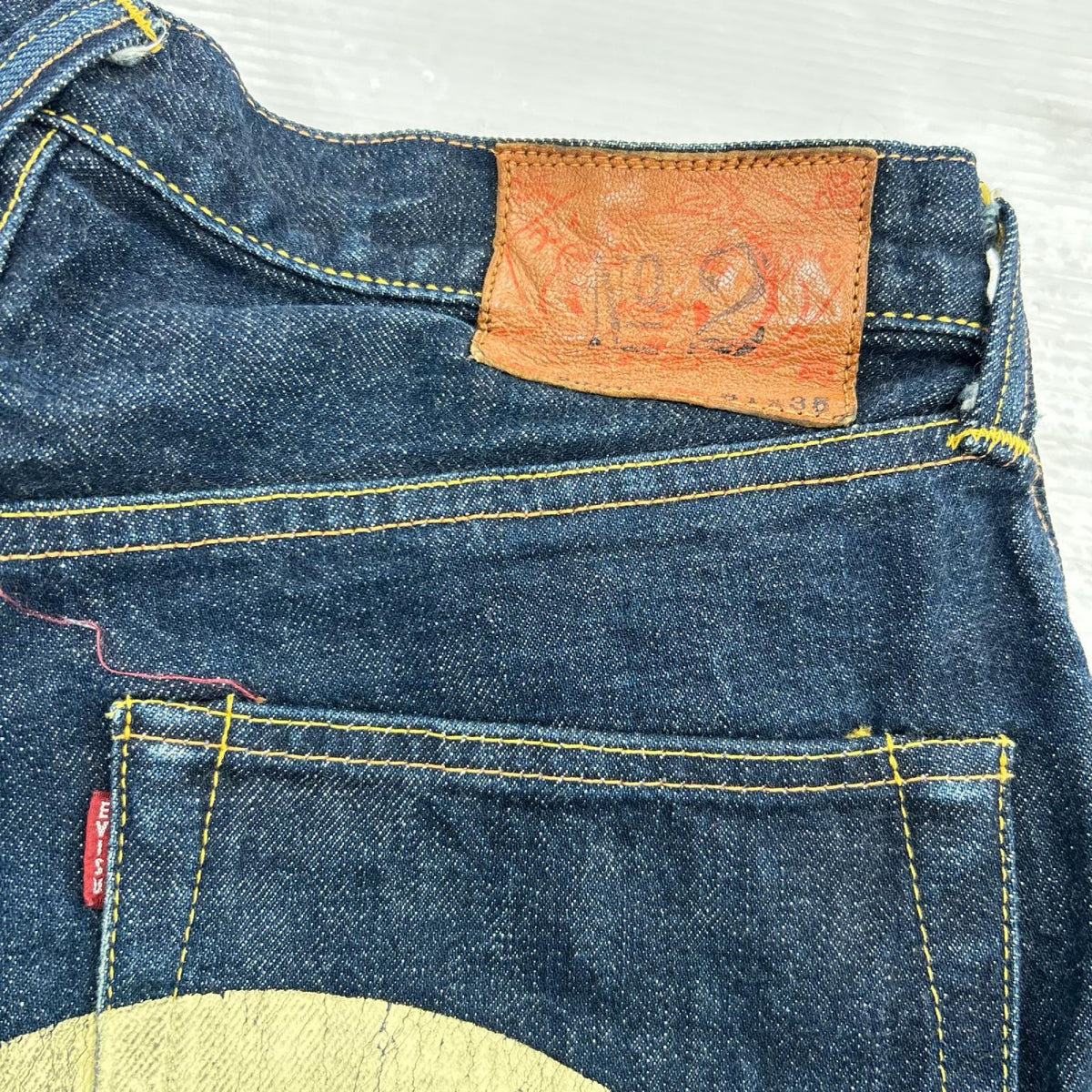 デニムパンツ EVISU No.2 ビッグカモメ 虎耳 31×35 大黒 IDG