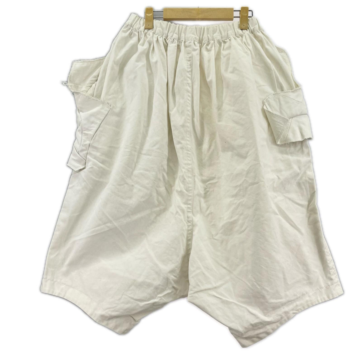 ショートパンツ COMME des GARCONS 変形ポケット チノサルエルショーツ S ホワイト