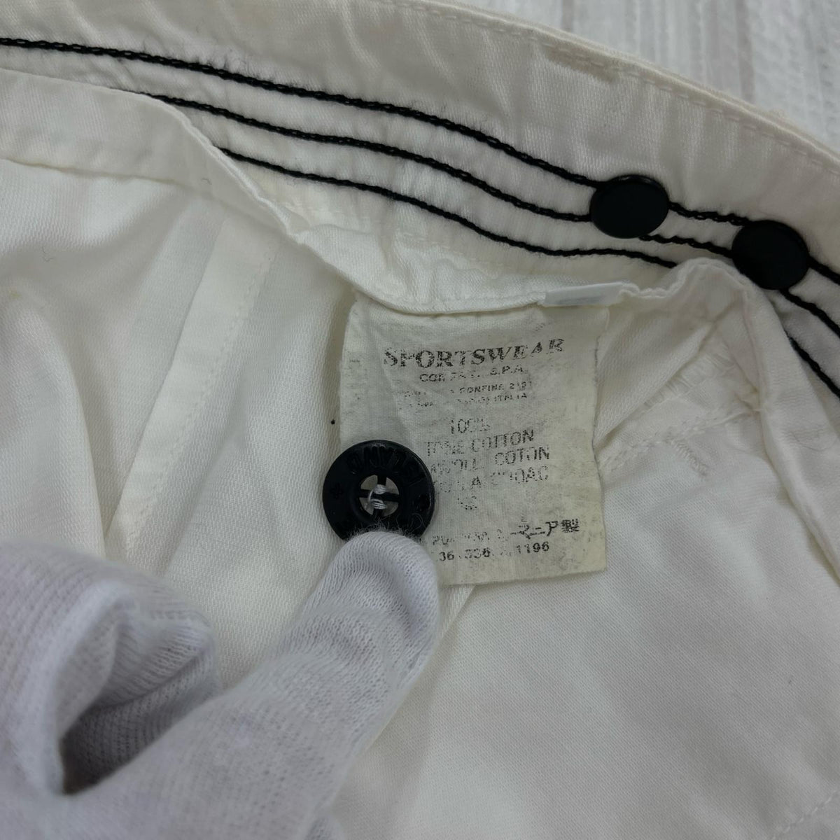 パンツ STONE ISLAND 00s~ パラシュートパンツ 48 ホワイト