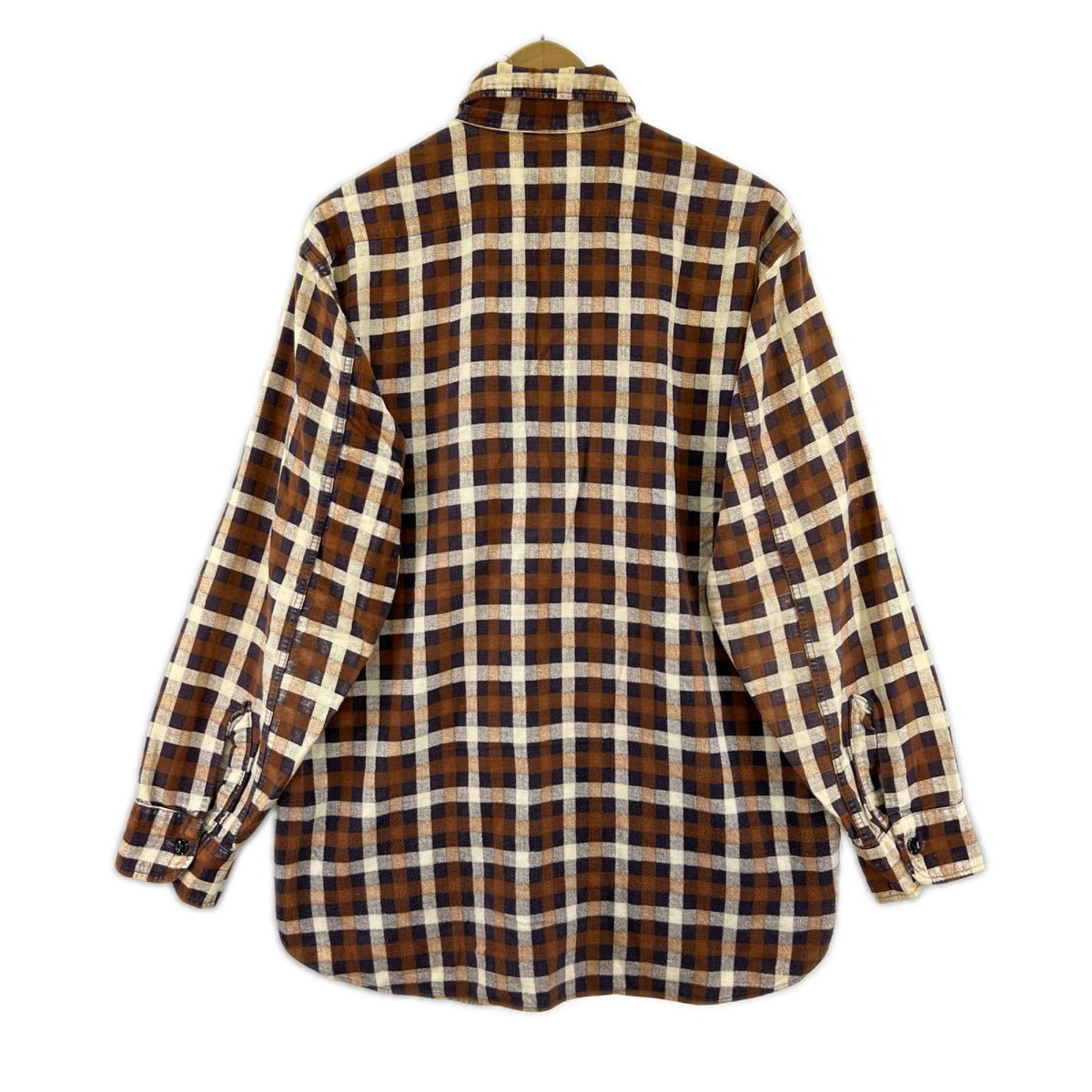 長袖シャツ Pilgrim 50s 60s マチ付きプリントネルシャツ (M) M