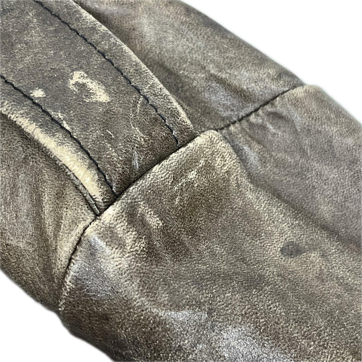 JEANS COUTURE レザー ミリタリージャケット ブラウン L