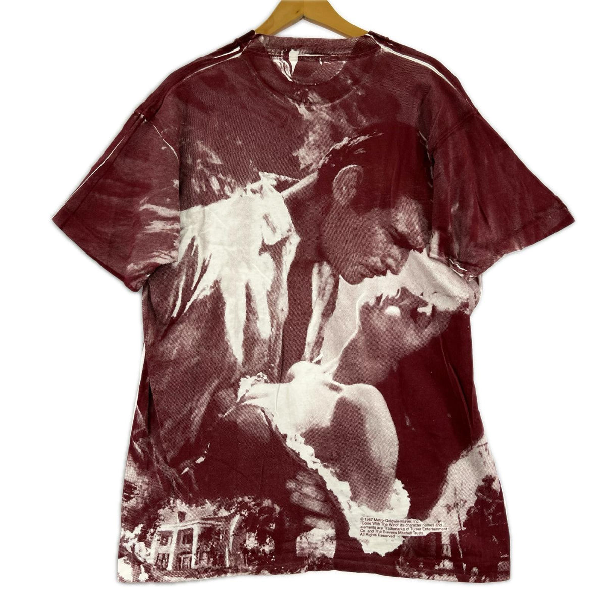 半袖Tシャツ 90's USA製 "Gone with the Wind" ムービーT 赤 L L