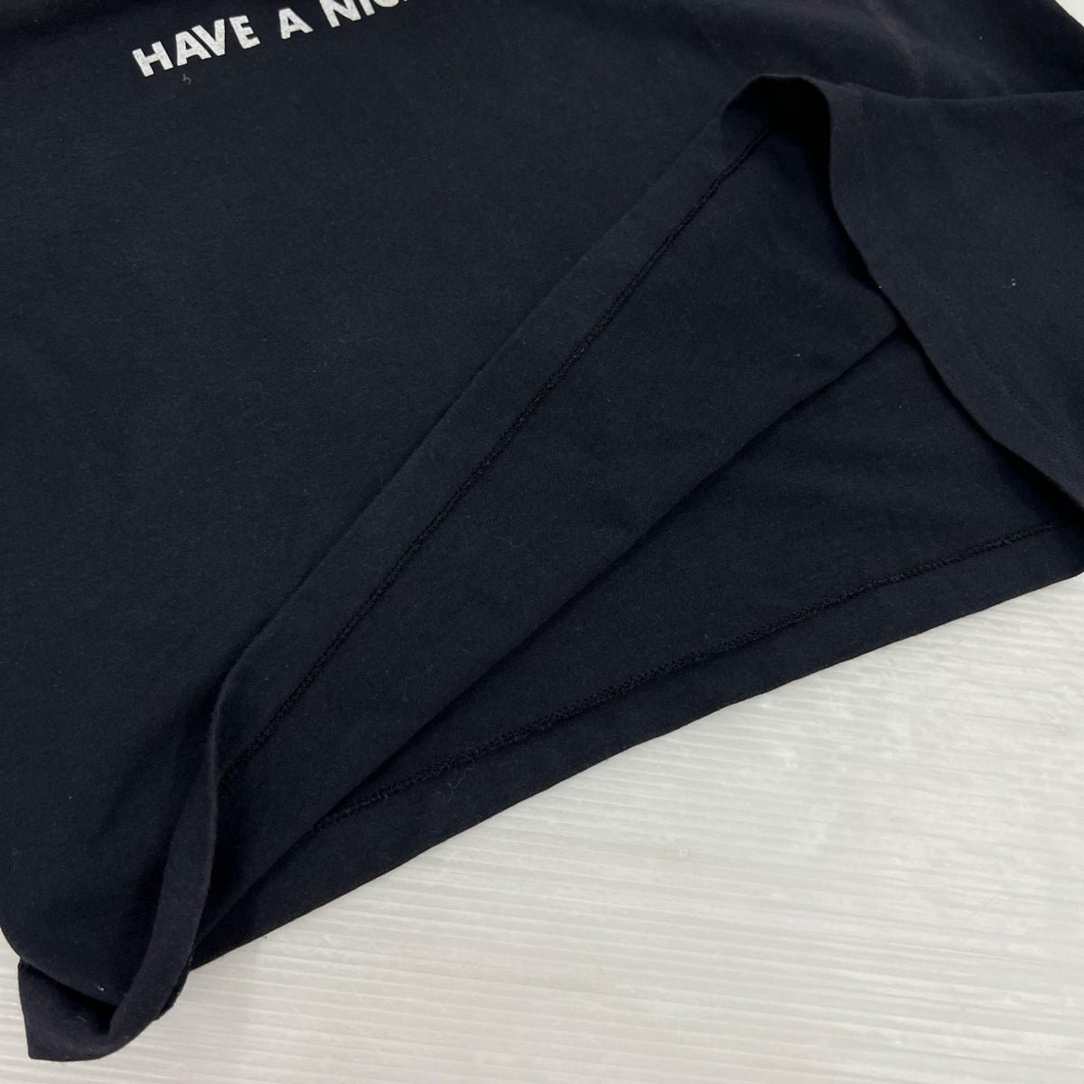 半袖Tシャツ 80-90s hanes smiley face ヘッドショットT BLK L L ブラック