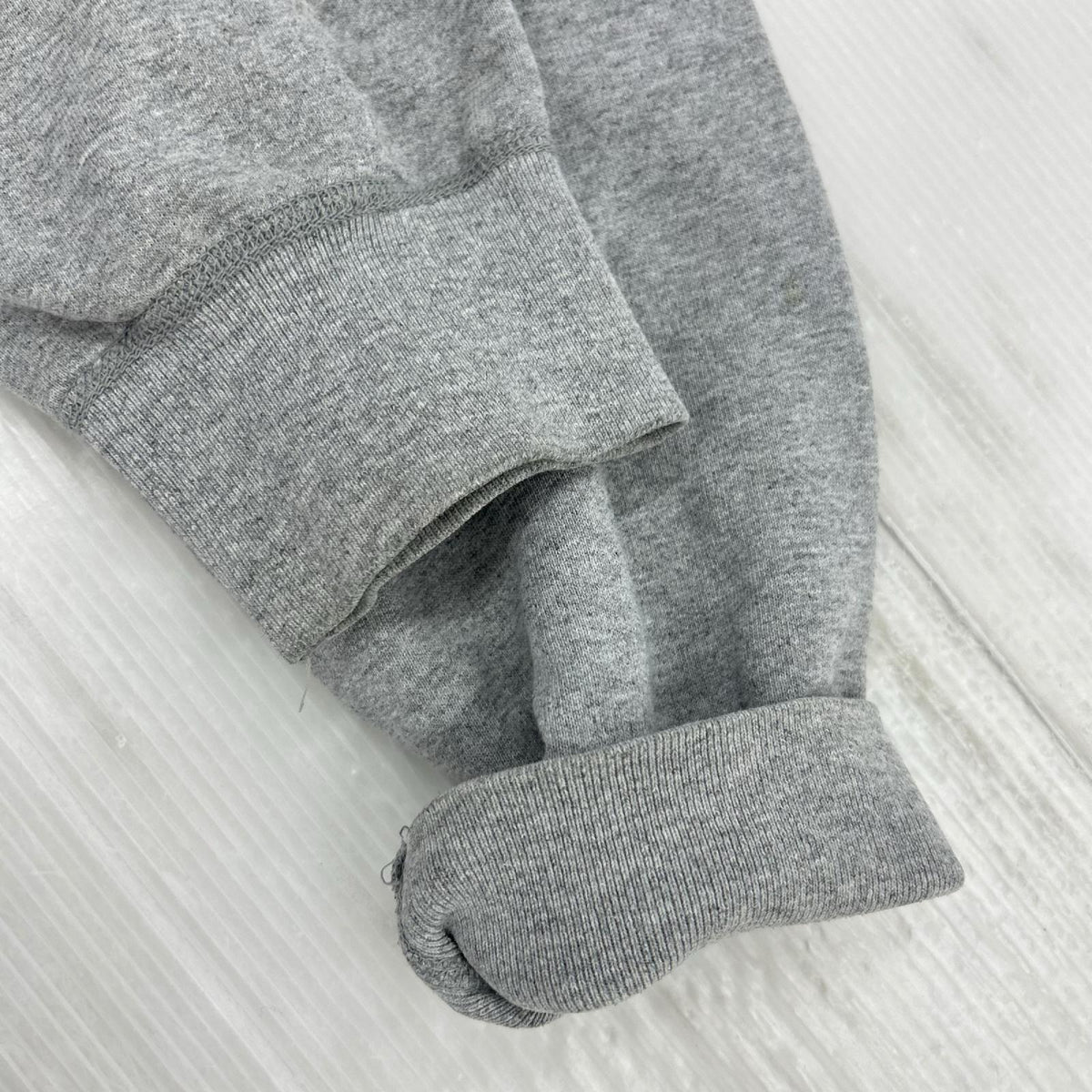パーカー S logo quilted hooded L グレー