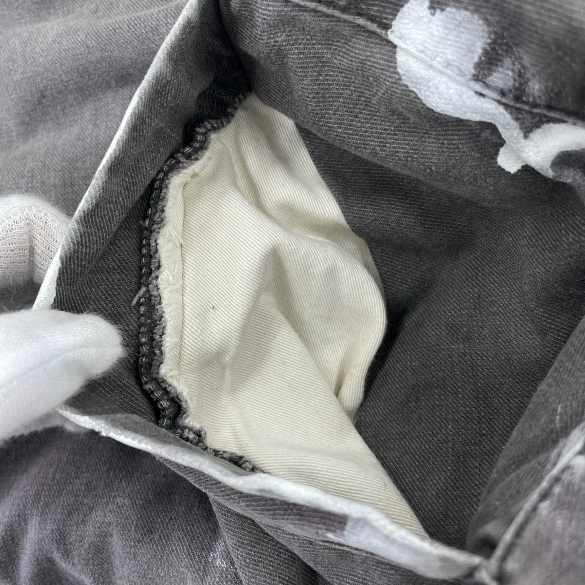 ジャケット 00s 初期 ペンキ加工 Pコート GRY M M グレー
