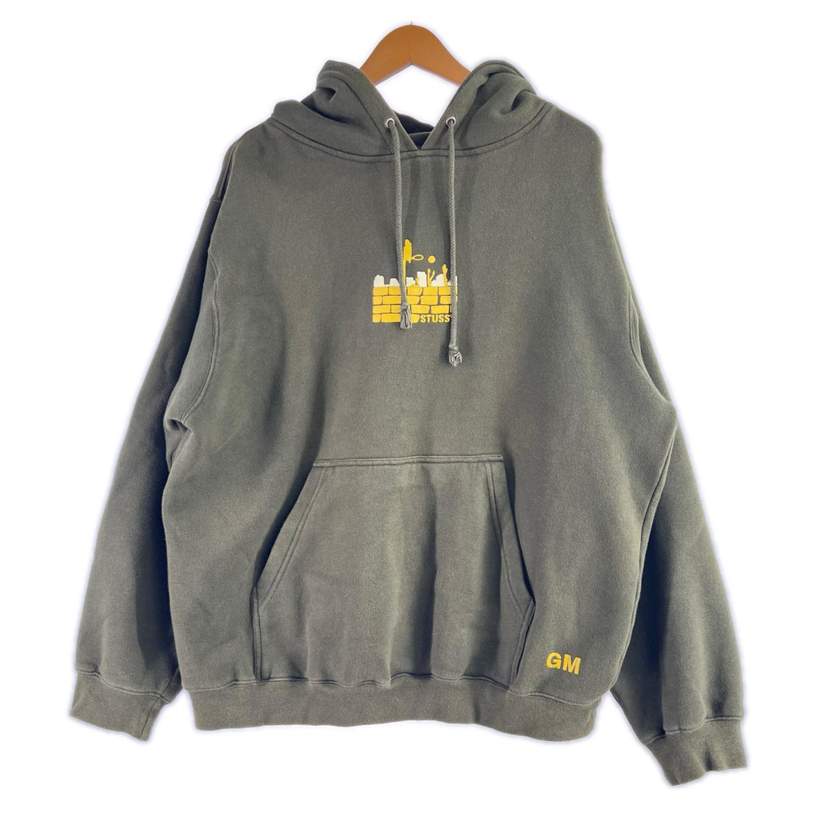 パーカー 00s Basketball Hoodie M M カーキ