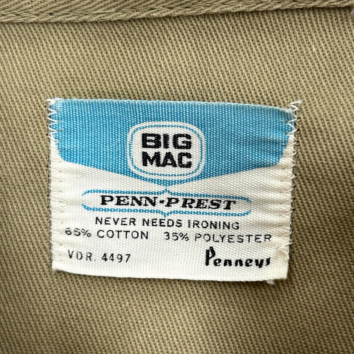 半袖シャツ BIG MAC 60s S/S ワークシャツ BEG ベージュ