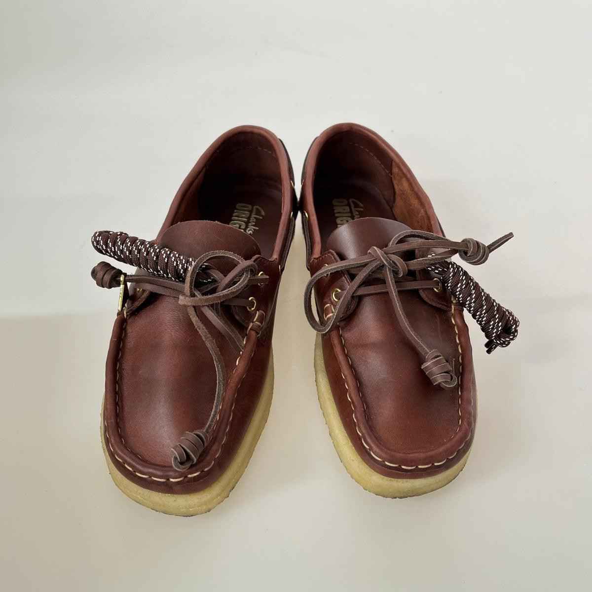 ローファー ×MOUSSY clarks godney boat ブラウン
