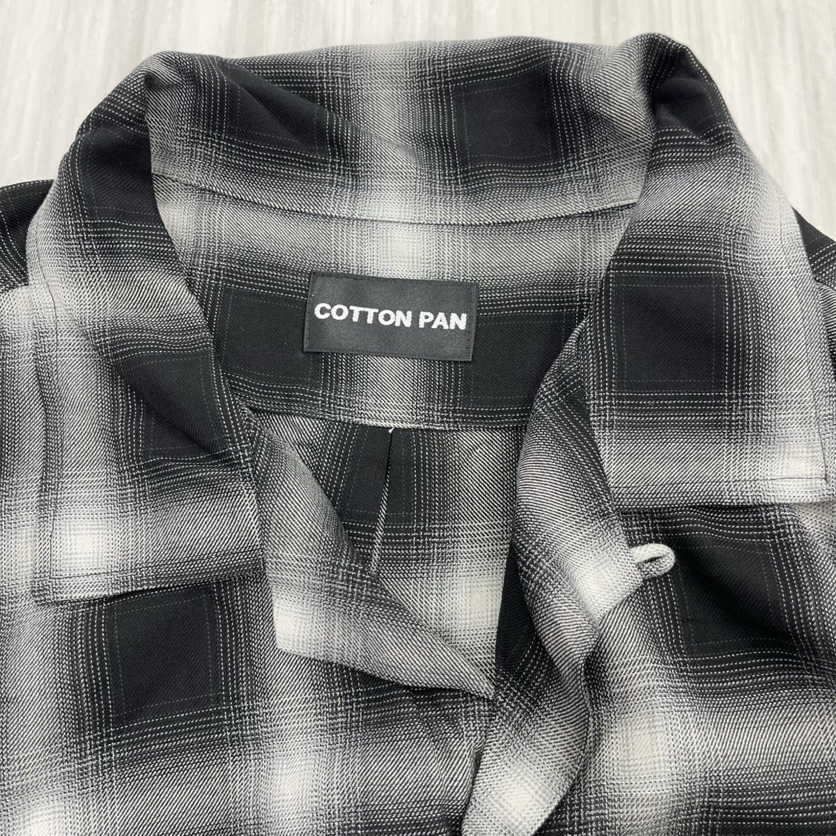 長袖シャツ COTTON PAN レーヨンオンブレチェックシャツ 3 黒 3