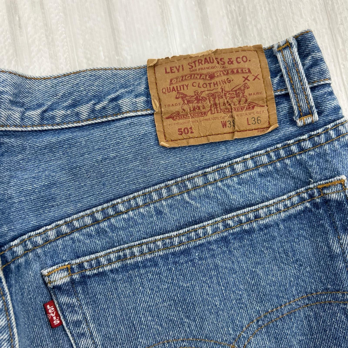 デニムパンツ 90s バレンシア工場 501 (31) 38 ブルー