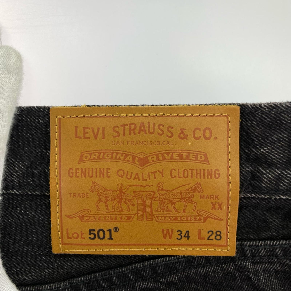 デニムパンツ JOURNAL STANDARD 別注 501 BIGE ブラックデニム 34 ブラック