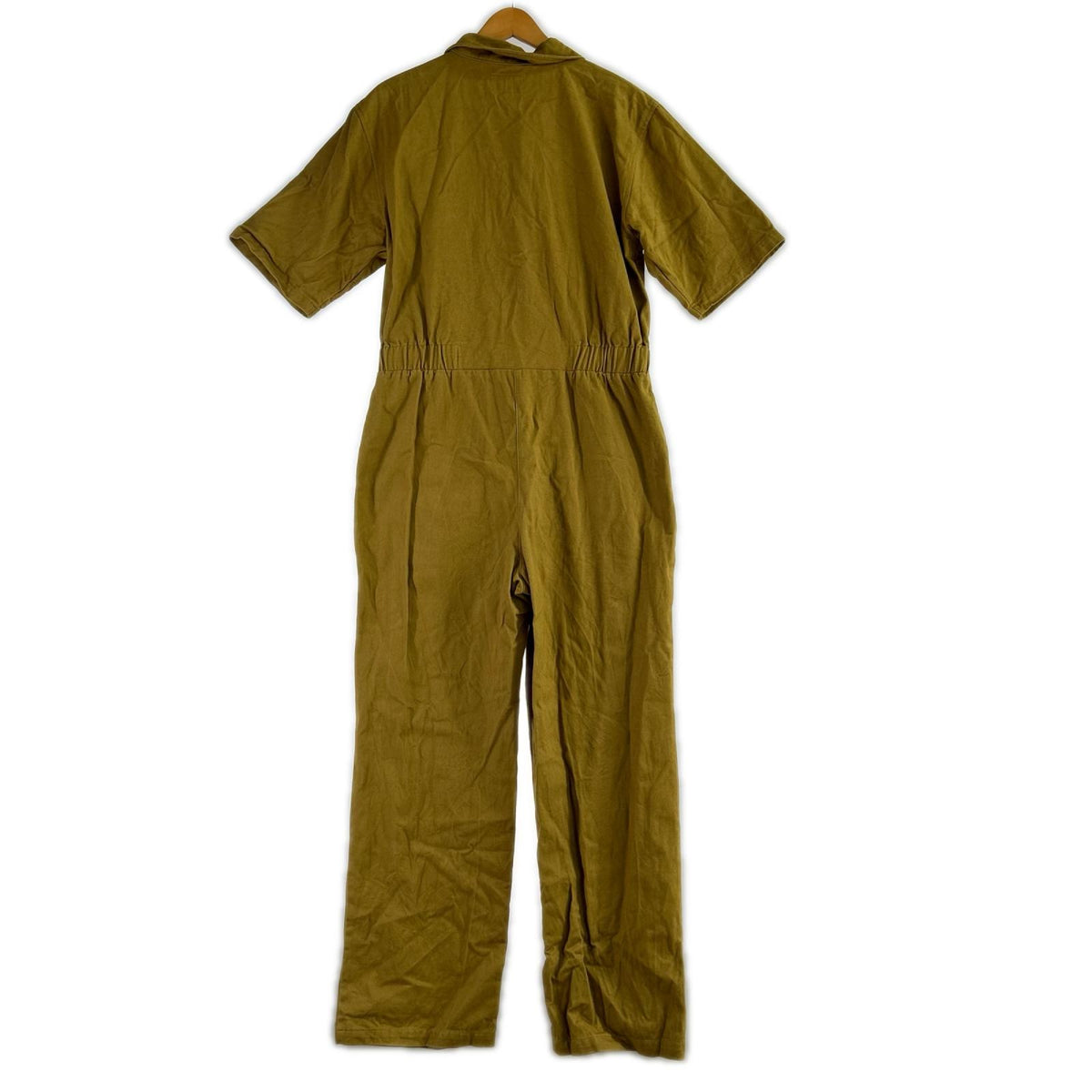 サロペット STUSSY 半袖オーバーーオール キャメル (M) M ブラウン