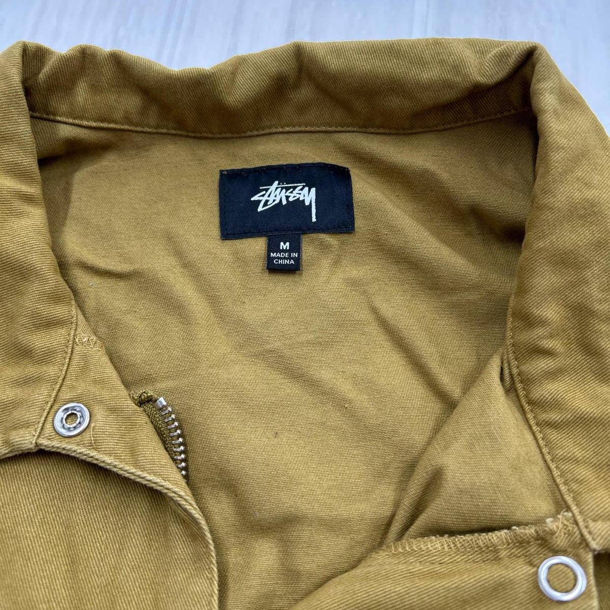 サロペット STUSSY 半袖オーバーーオール キャメル (M) M ブラウン
