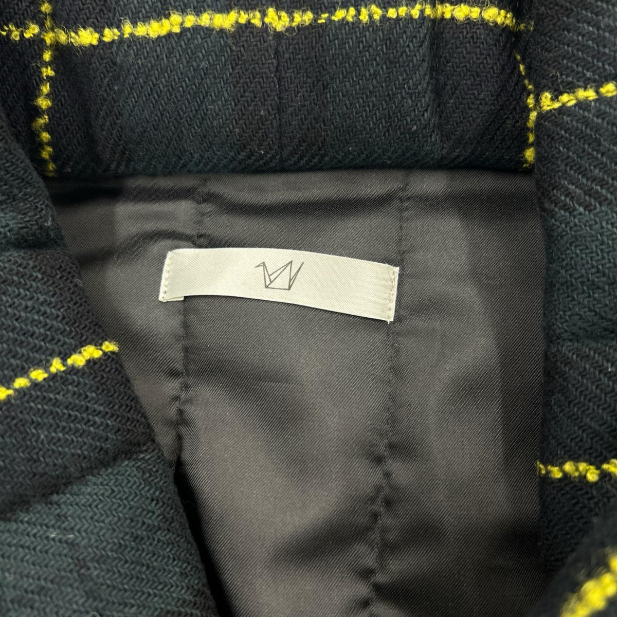 ジャケット 17AW チェックジャケット ウール 濃緑 (M1)