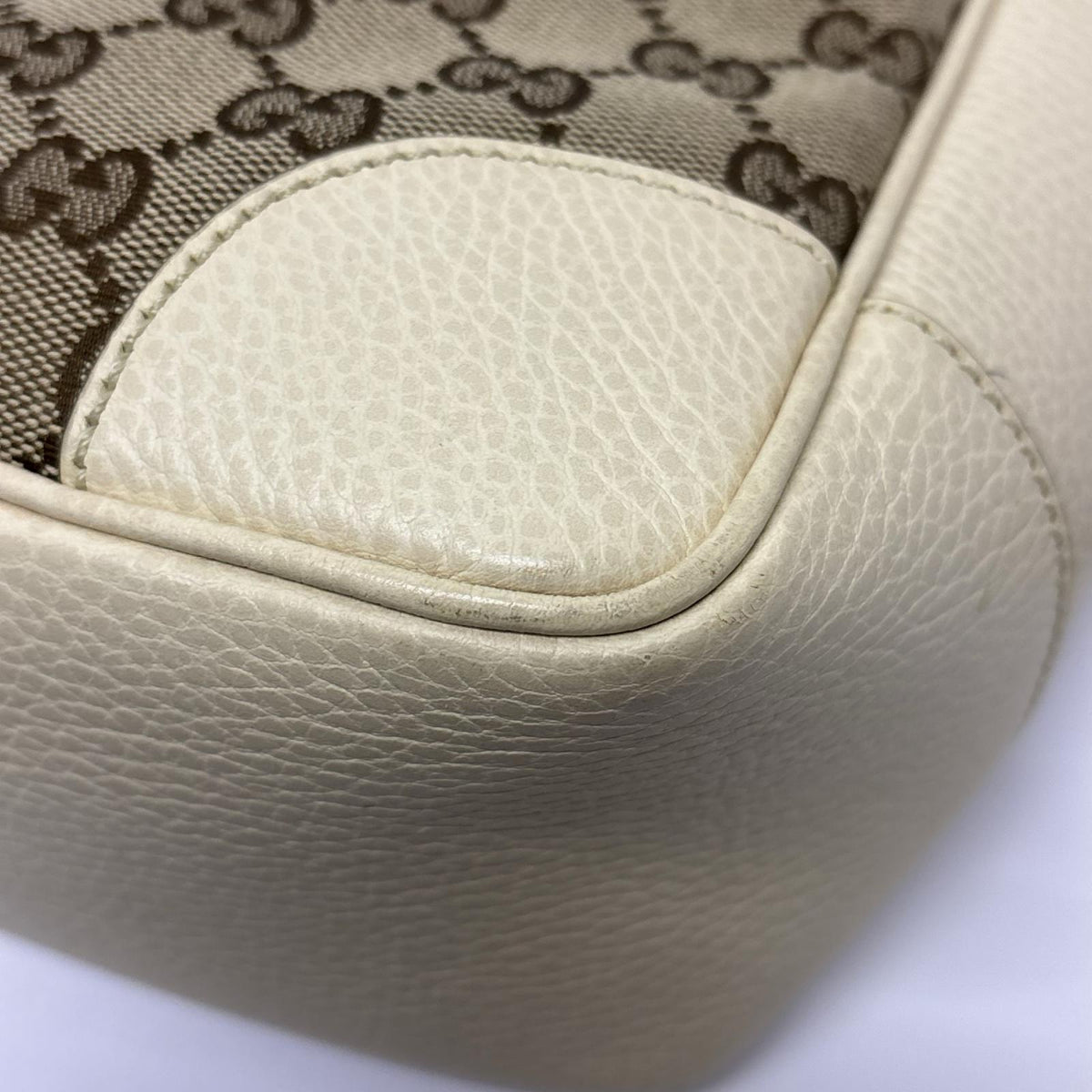 GUCCI/449241/GGキャンバス×白レザー/2wayバッグ 449241 493075