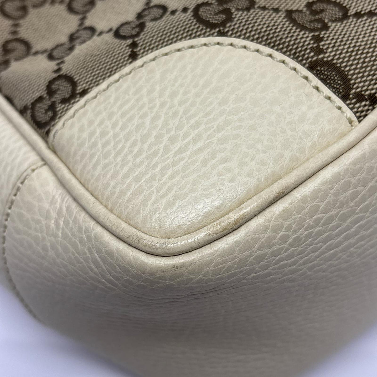 GUCCI/449241/GGキャンバス×白レザー/2wayバッグ 449241 493075